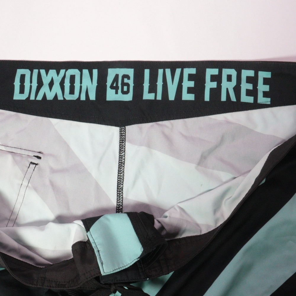 Dixxon Swim Shorts Mens 46 Blue Striped Unlined Swim Board Trunks Drawstrings - Picture 7 of 9